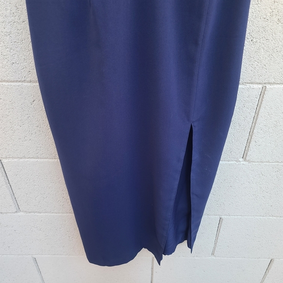 NBD | Shine On Double Strap Slit Dress in Navy NEW Size Large - Picture 4 of 12